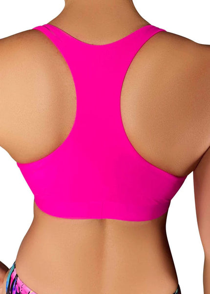 Hot pink microfiber pole dancer sports bra top #microfiber, #AD, #pole, #Hot,  #pink #AFF