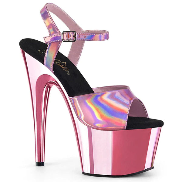 Pleaser Shoes Adore 709HGCH Baby Pink