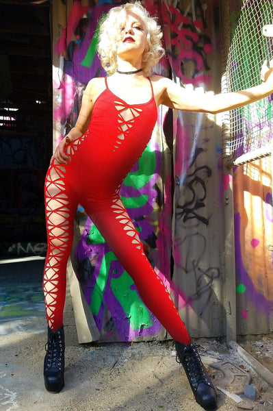 Twisted Movement Red Chaos Catsuit